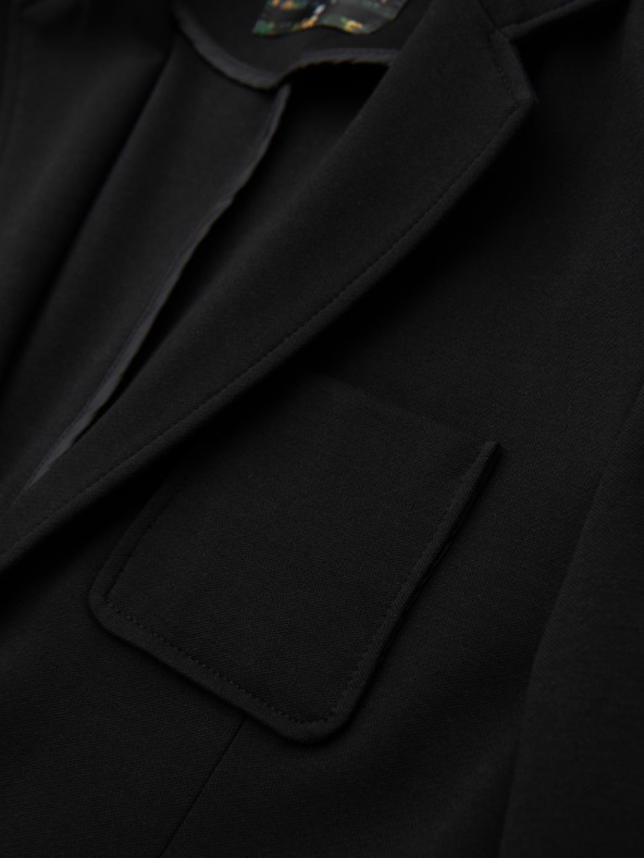 Ombre Clothing Moški črni blazer SLIM z rahlo teksturo