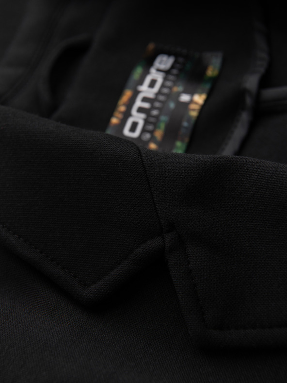 Ombre Clothing Moški črni blazer SLIM z rahlo teksturo