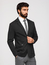 Ombre Clothing Moški črni blazer SLIM z rahlo teksturo