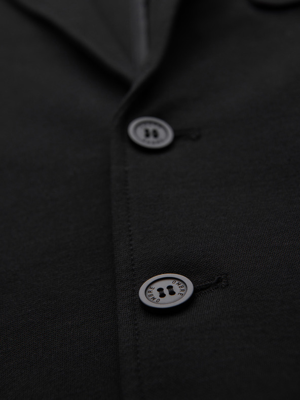 Ombre Clothing Moški črni blazer SLIM z rahlo teksturo