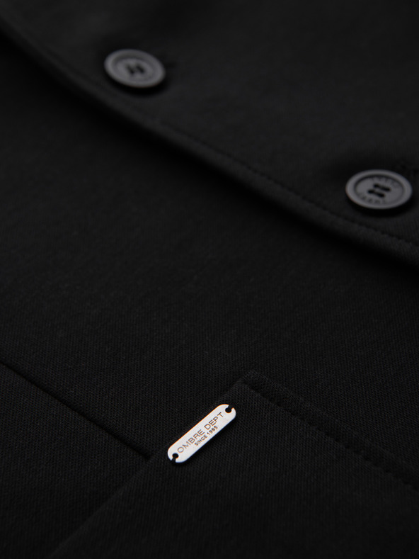 Ombre Clothing Moški črni blazer SLIM z rahlo teksturo