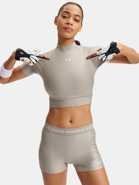 Under Armour Ženska majica Under Armour HeatGear Crop Mock SS-BRN