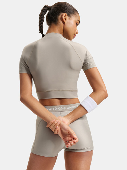 Under Armour Ženska majica Under Armour HeatGear Crop Mock SS-BRN