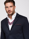 Ombre Clothing Moški pleteni sako kroja SLIM FIT - temno modra V3 M170 Ombre Clothing
