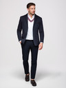 Ombre Clothing Moški pleteni sako kroja SLIM FIT - temno modra V3 M170 Ombre Clothing