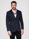 Ombre Clothing Moški pleteni sako kroja SLIM FIT - temno modra V3 M170 Ombre Clothing