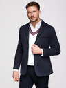 Ombre Clothing Moški pleteni sako kroja SLIM FIT - temno modra V3 M170 Ombre Clothing