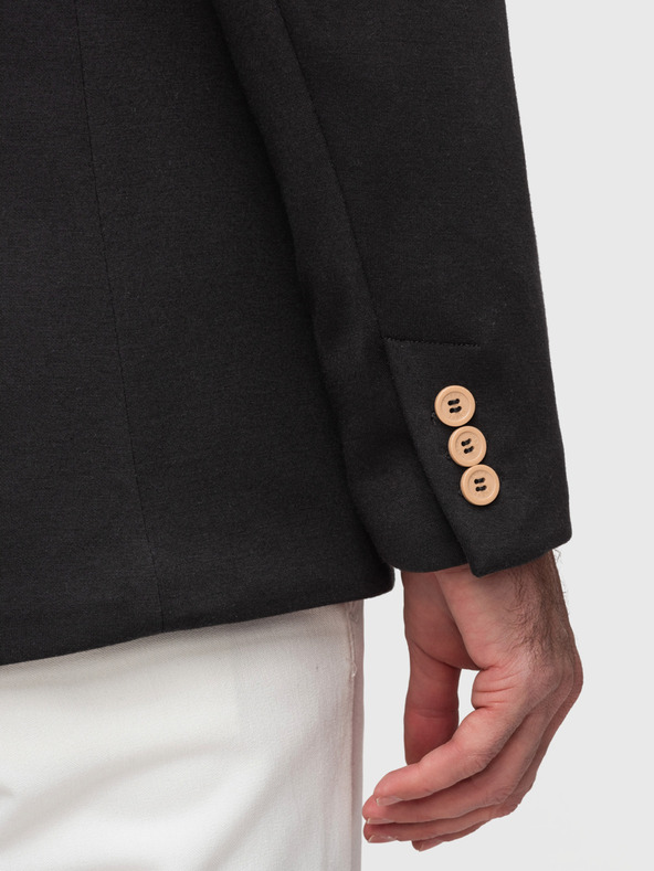 Ombre Clothing Moški pleteni sako kroja SLIM FIT - črna V5 M170 Ombre Clothing