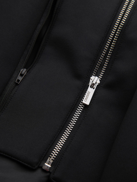 Ombre Clothing Slasten moški sako z odstranljivo podlogo in nastavljivo kapuco - črna V1 M168 Ombre Clothing