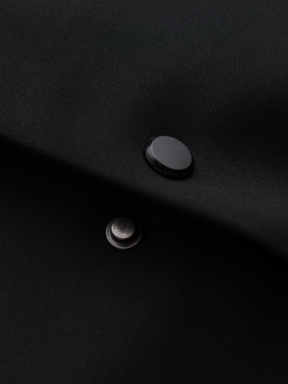 Ombre Clothing Slasten moški sako z odstranljivo podlogo in nastavljivo kapuco - črna V1 M168 Ombre Clothing