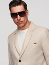 Ombre Clothing Moški sako REGULAR kroja s platnom - bež V1 M169 Ombre Clothing