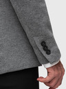 Ombre Clothing Moški pleteni sako kroja SLIM FIT - svetlo siva V2 M170 Ombre Clothing