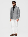 Ombre Clothing Moški sako REGULAR kroja s platnom - grafitna V5 M169 Ombre Clothing