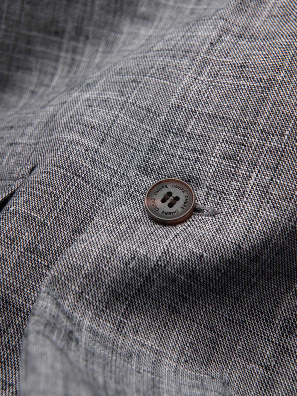 Ombre Clothing Moški sako REGULAR kroja s platnom - grafitna V5 M169 Ombre Clothing