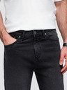Ombre Clothing Moške džins hlače JOGGERY s klasičnim razporom - črne V3 OM-PADJ-0265 Ombre Clothing