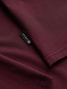 Ombre Clothing Moški gladek golfar z dolgimi rokavi - vinskega rdeči V6 OM-LSCL-0130 Ombre Clothing