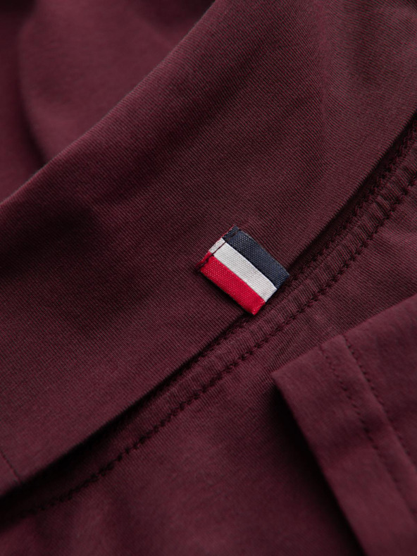 Ombre Clothing Moški gladek golfar z dolgimi rokavi - vinskega rdeči V6 OM-LSCL-0130 Ombre Clothing