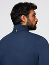 Ombre Clothing Moški golfar z dolgimi rokavi - temno moder V2 OM-LSCL-0130 Ombre Clothing