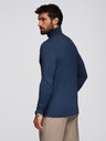 Ombre Clothing Moški golfar z dolgimi rokavi - temno moder V2 OM-LSCL-0130 Ombre Clothing
