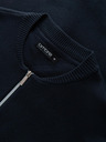 Ombre Clothing Moški pulover na zadrgo - temno moder V1 OM-SWZS-0146 Ombre Clothing