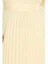 numoco LILA Klasični naborani obleki s kratkim rokavom in pasom - maslena rumena