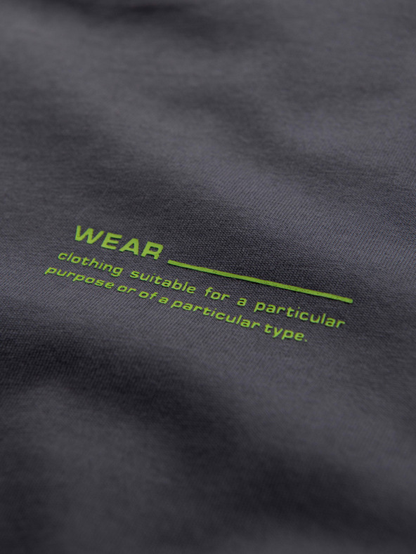 Ombre Clothing Moško bombažno majico brez rokavov TANK TOP - grafitna V2 OM-TSTT-0243 Ombre Clothing