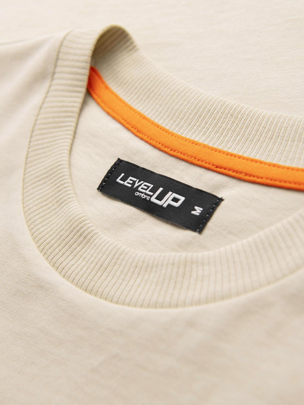 Ombre Clothing Moško bombažno majico TANK TOP brez rokavov - kremna V3 OM-TSTT-0243 Ombre Clothing