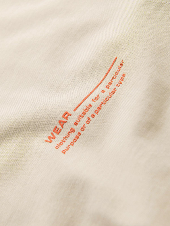 Ombre Clothing Moško bombažno majico TANK TOP brez rokavov - kremna V3 OM-TSTT-0243 Ombre Clothing