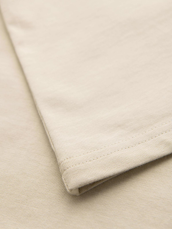 Ombre Clothing Moško bombažno majico TANK TOP brez rokavov - kremna V3 OM-TSTT-0243 Ombre Clothing