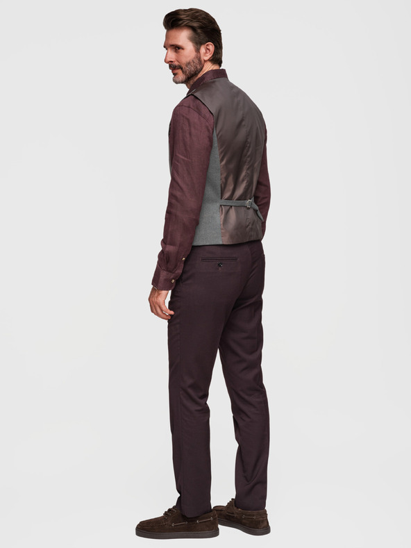 Ombre Clothing Moška klasična oblekovna telovnika s podlogo - grafitna V3 V64 Ombre Clothing