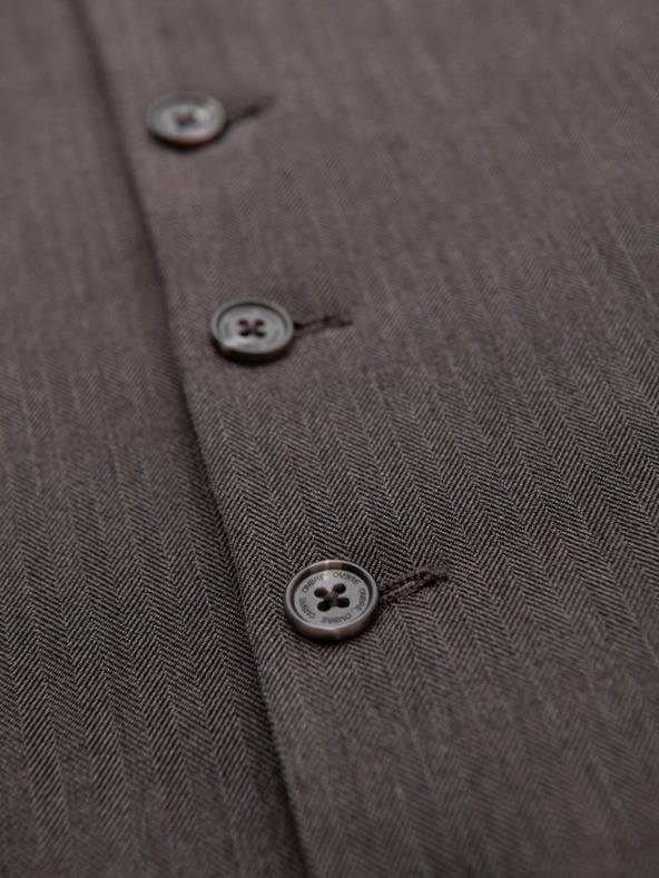 Ombre Clothing Klasična moška elegantna telovnika SLIM FIT v obliki ribje kosti - grafitna V2 V65 Ombre Clothing