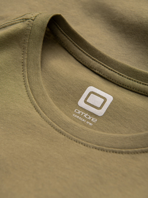 Ombre Clothing Kaki moške kratke hlače Ombre Clothing