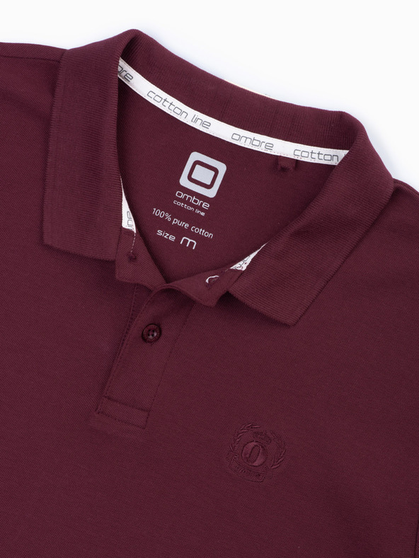 Ombre Clothing Vinska moška polo majica brez potiska Ombre Clothing S1374 basic