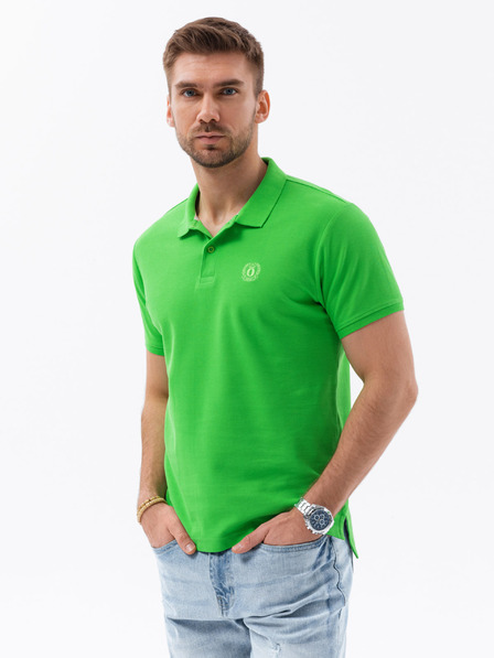 Ombre Clothing Zelena moška osnovna polo majica Ombre Clothing