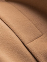 Ombre Clothing Moški plašč z asimetričnim zapenjanjem in visokim ovratnikom svetlo rjave barve Ombre Clothing