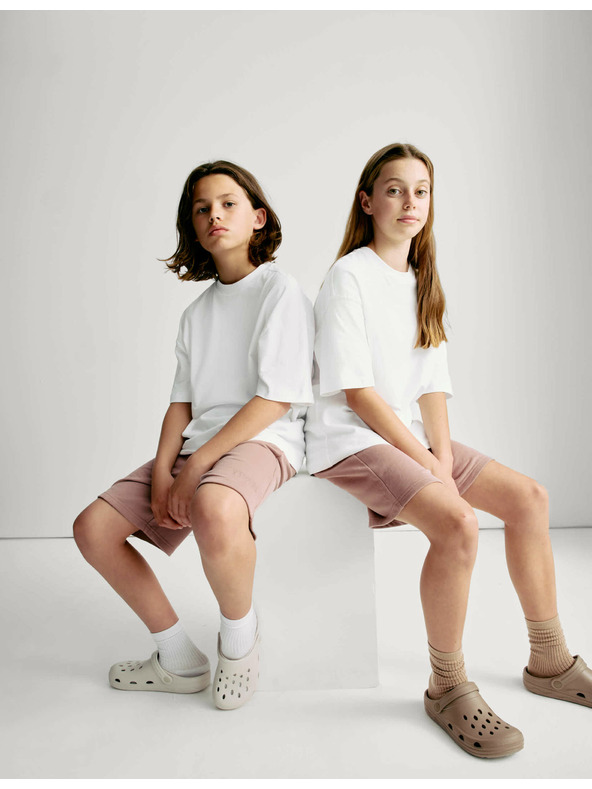 Marks & Spencer Jednofarebné tričko z čistej bavlny (2–16 rokov) Marks & Spencer biela