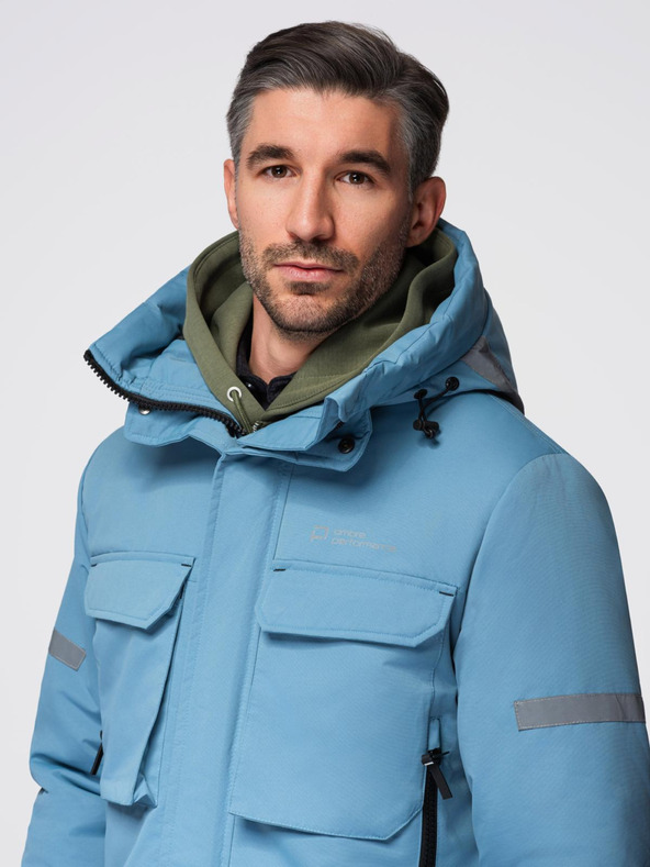 Ombre Clothing Moška izolirana dolga jakna Ombre Oblačila