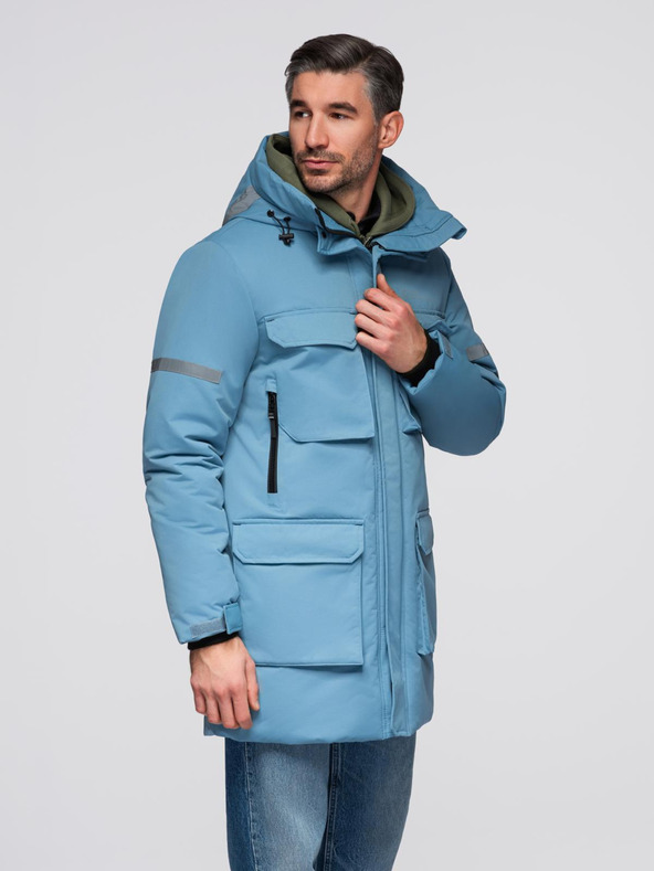 Ombre Clothing Moška izolirana dolga jakna Ombre Oblačila