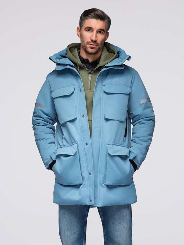 Ombre Clothing Moška izolirana dolga jakna Ombre Oblačila