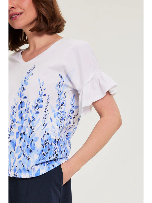 Moodo Bluza s potiskom bela Moodo