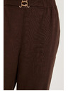 Moodo Hlače z primesjo lanu rjave Moodo