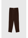Moodo Hlače z primesjo lanu rjave Moodo