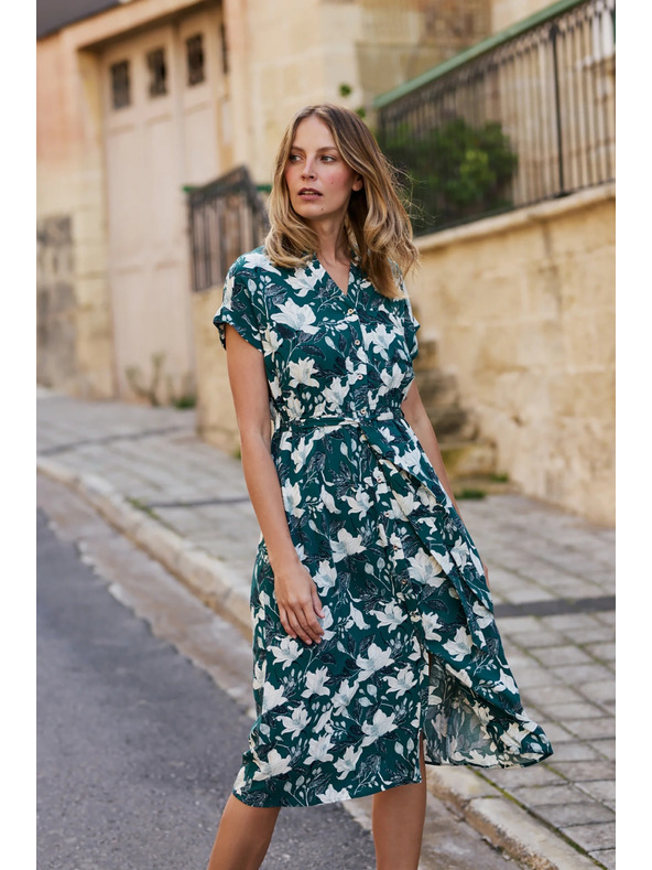 Moodo Obleke iz viskooze zelene Moodo