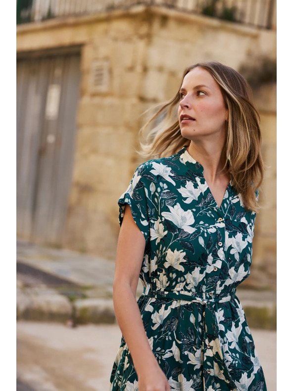 Moodo Obleke iz viskooze zelene Moodo