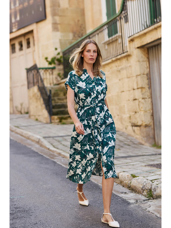 Moodo Obleke iz viskooze zelene Moodo