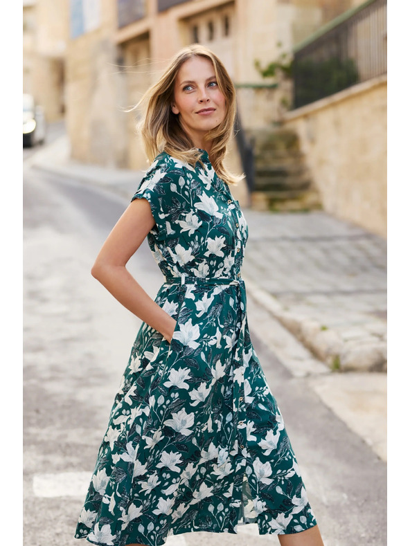 Moodo Obleke iz viskooze zelene Moodo