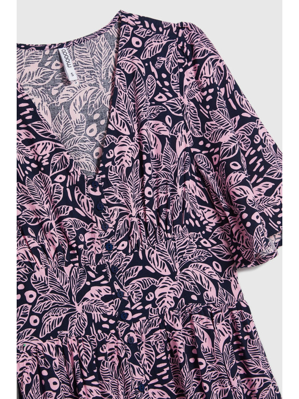 Moodo Uporabne obleke iz viskooze temno modre Moodo