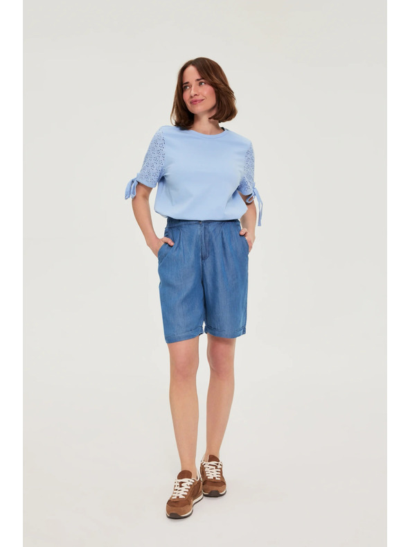 Moodo Kratke hlače liocel modre Moodo