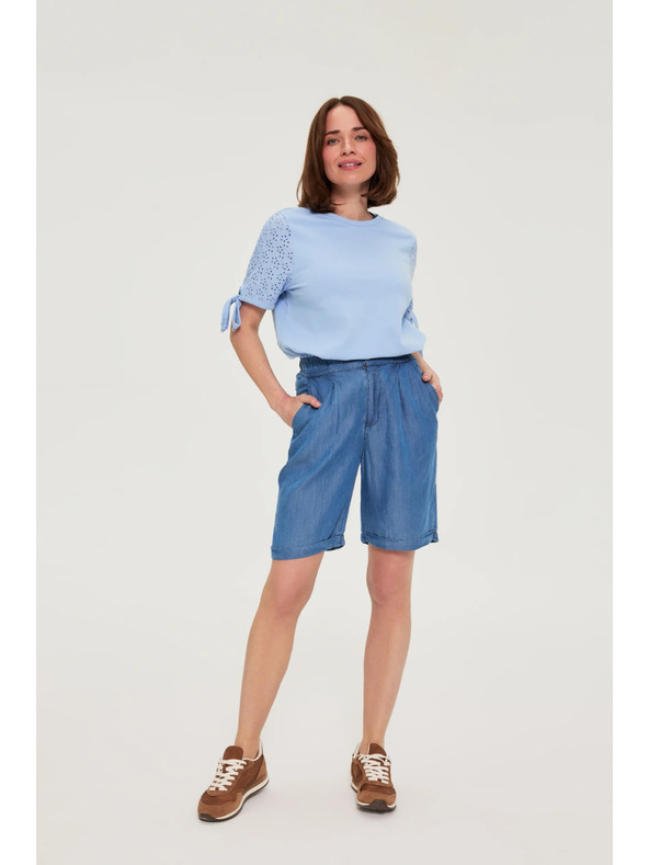 Moodo Kratke hlače liocel modre Moodo