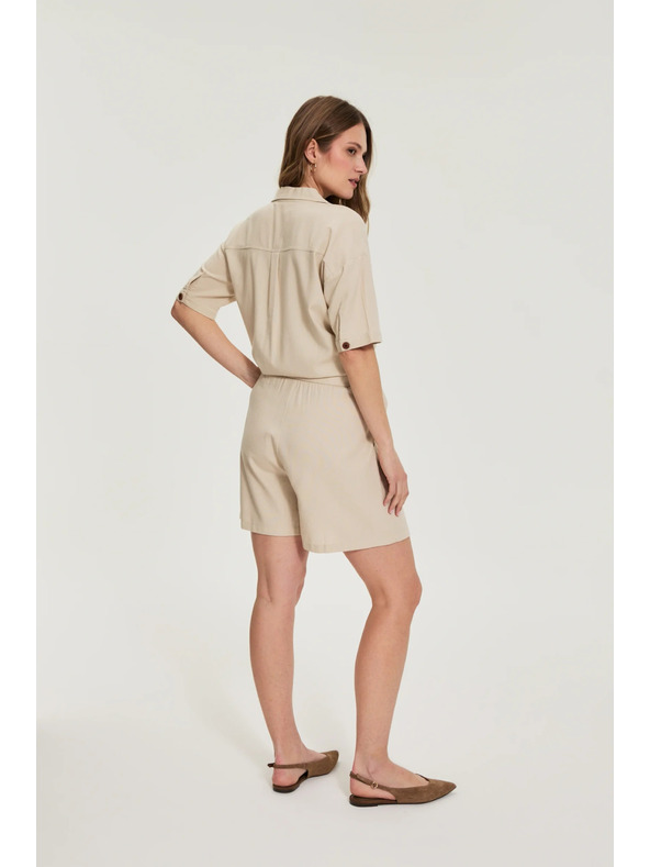 Moodo Kratke hlače s pasom bež Moodo